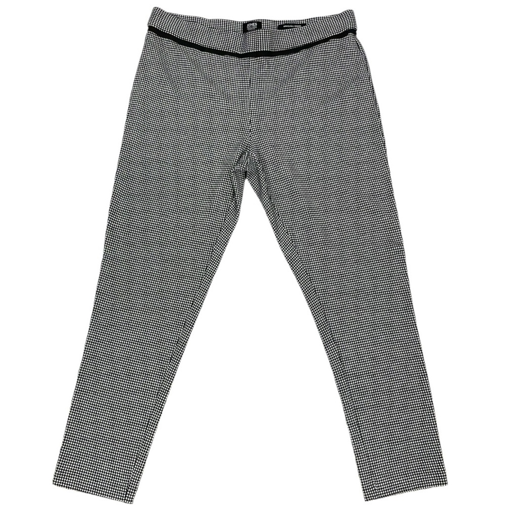 Jones New York Womens Grace Full Length Houndstooth Ponte Leggings